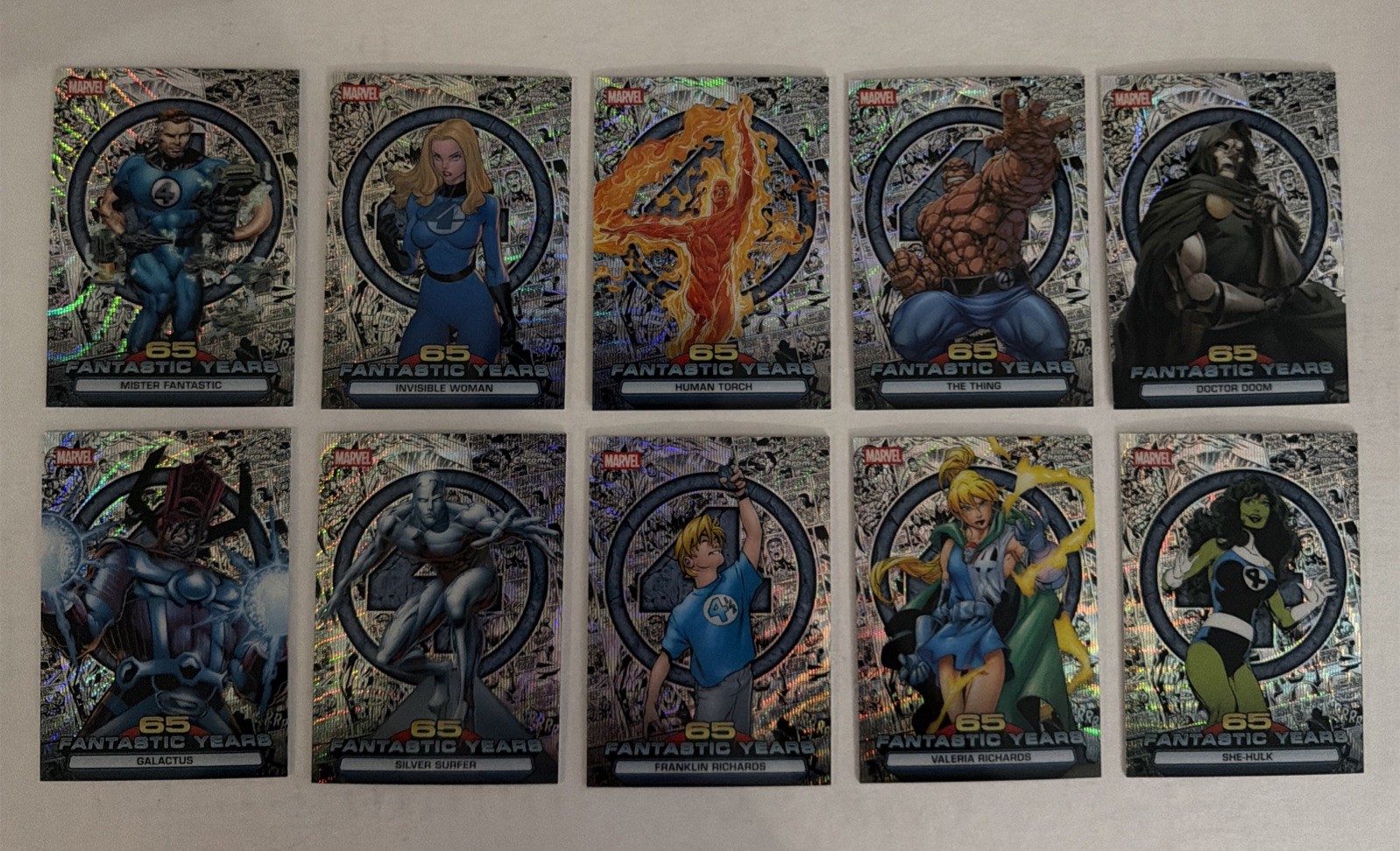 2026 Topps Chrome Marvel 65 Fantastic (Four) Years FY01-10 complete Insert set