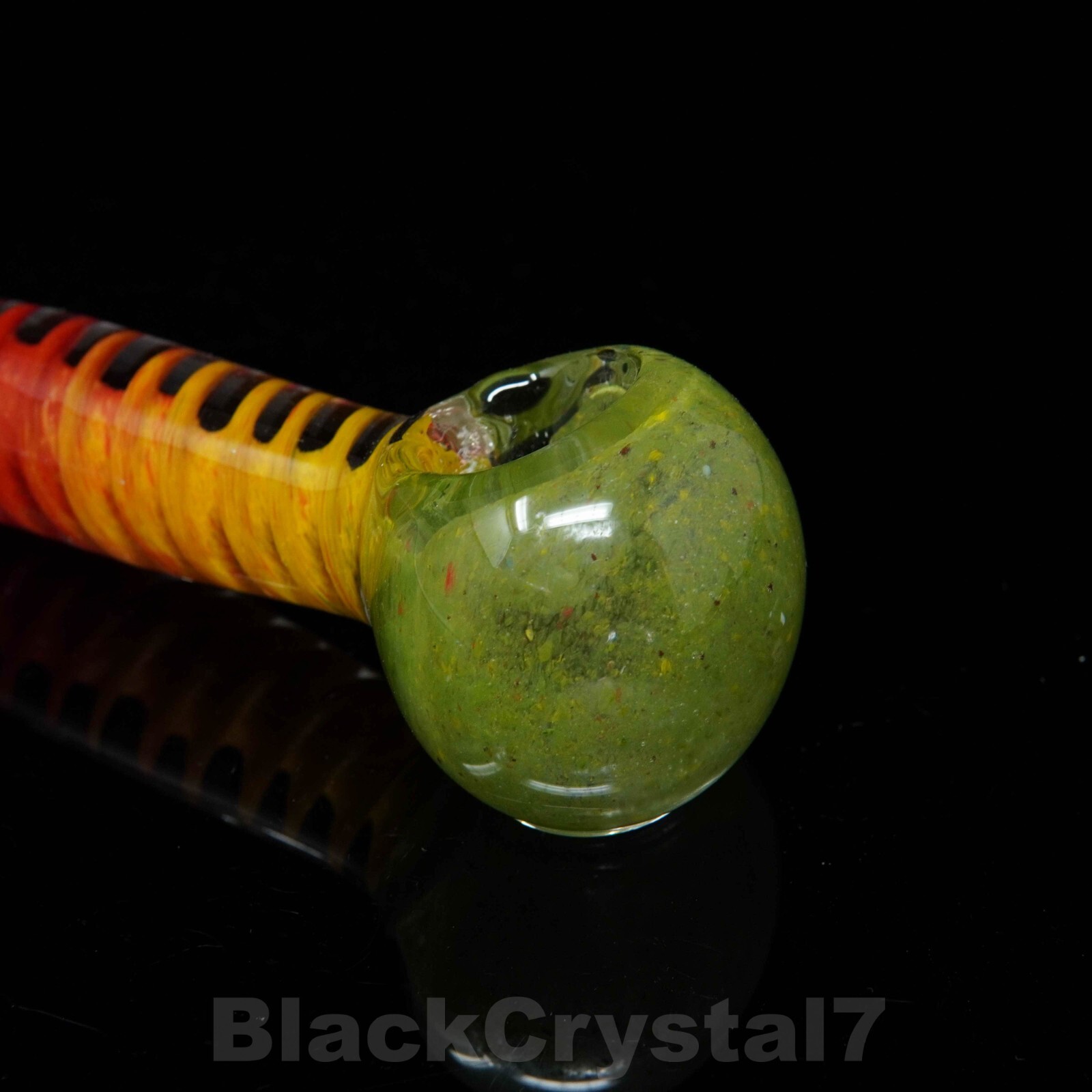 4.5 in Handmade Heavy Thick Red Green Swirl Tobacco Smoking Bowl Glass Pipes