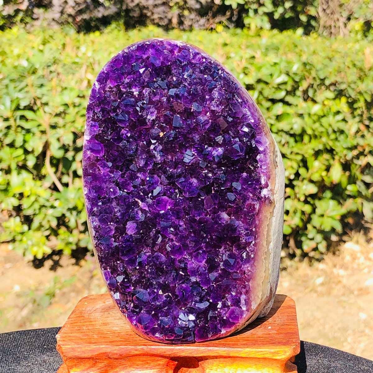1210g Natural Amethyst Geode Mineral Specimen Crystal Quartz Energy Decoration