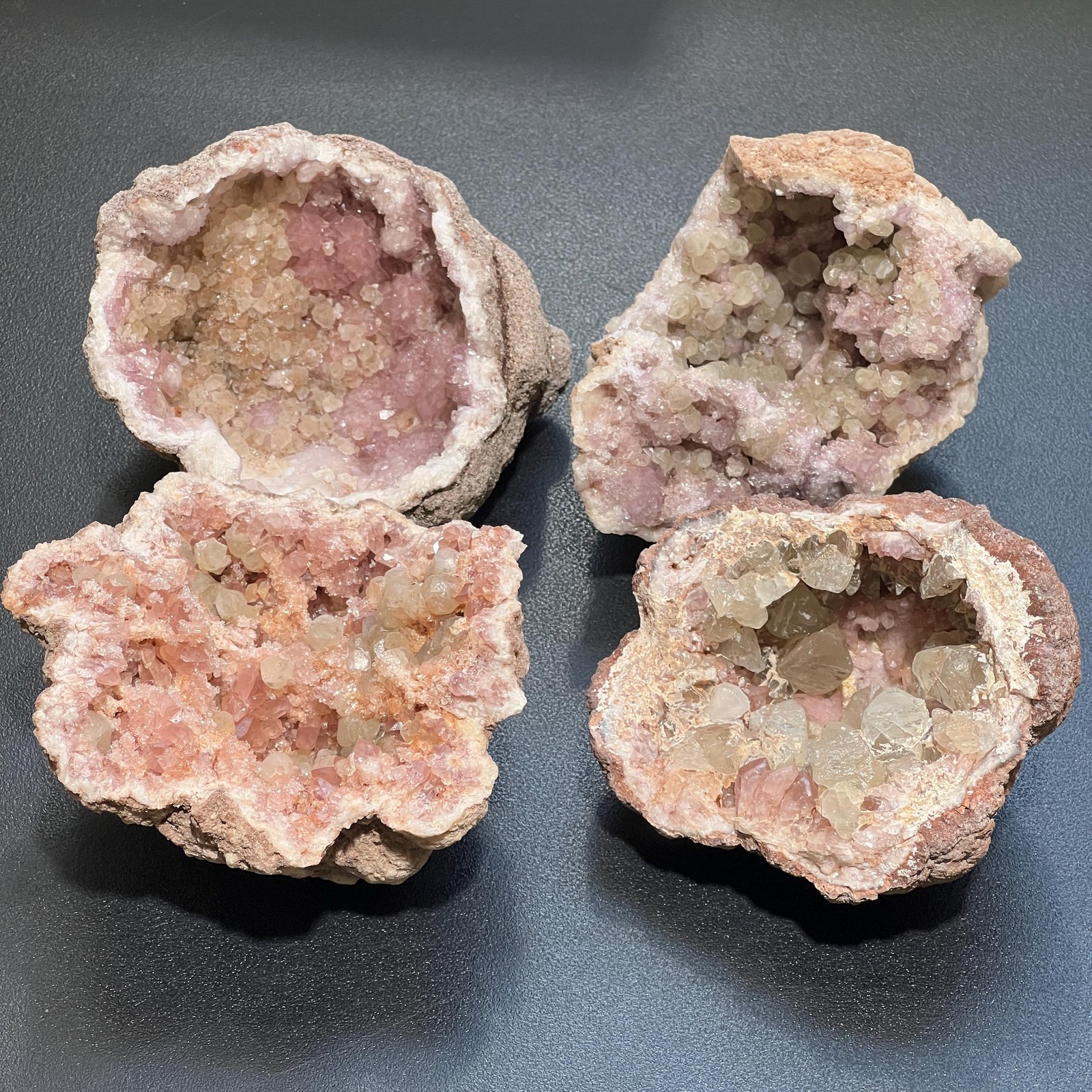 Pink Amethyst Clusters Large Druzy Geodes Natural Genuine Argentina Mineral