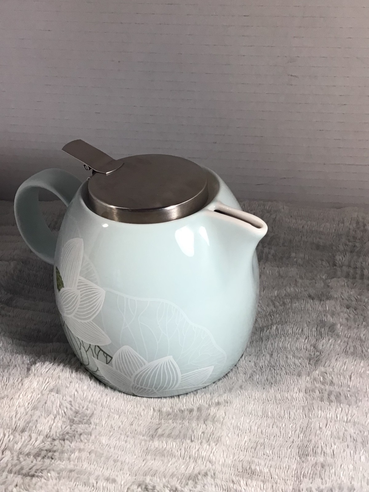 tea pots vintage Mint Green Ceramic Teapot with Stainless Steel Infuser Lid – Mo