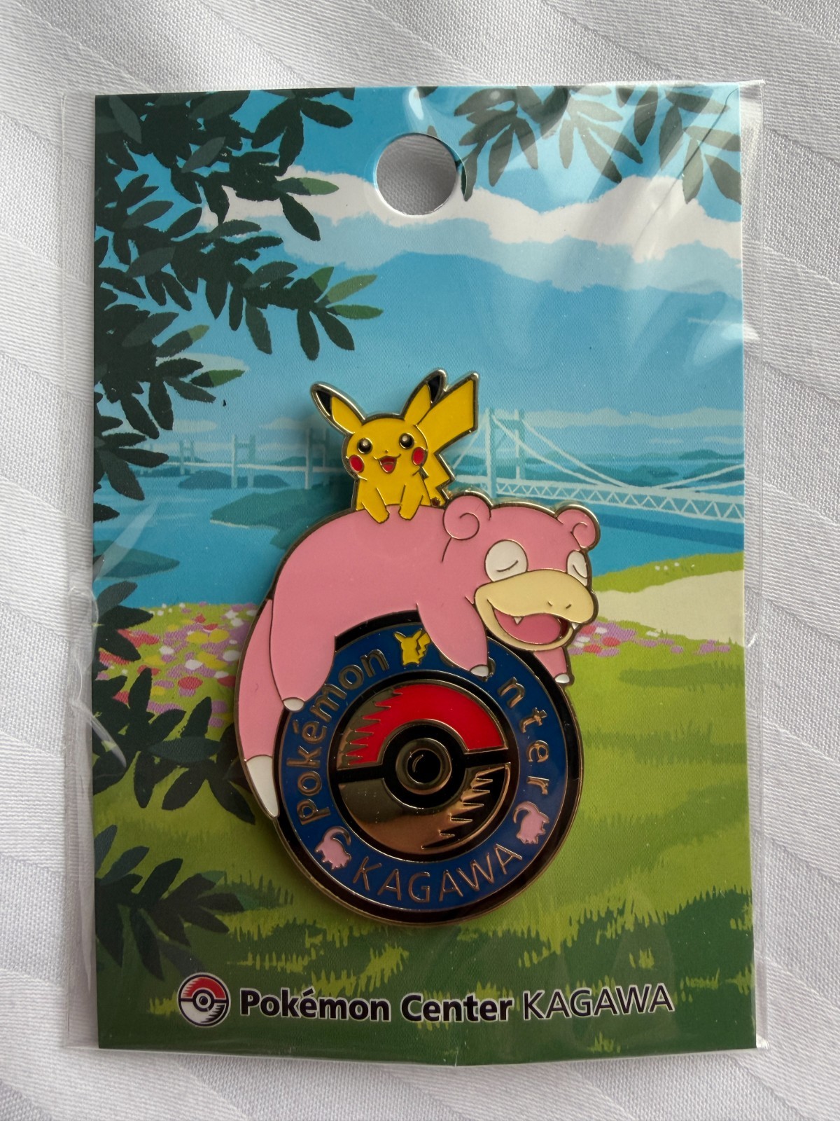 Pokemon Center Kagawa Limited Pin Pikachu And Slowpoke Japan US SELLER