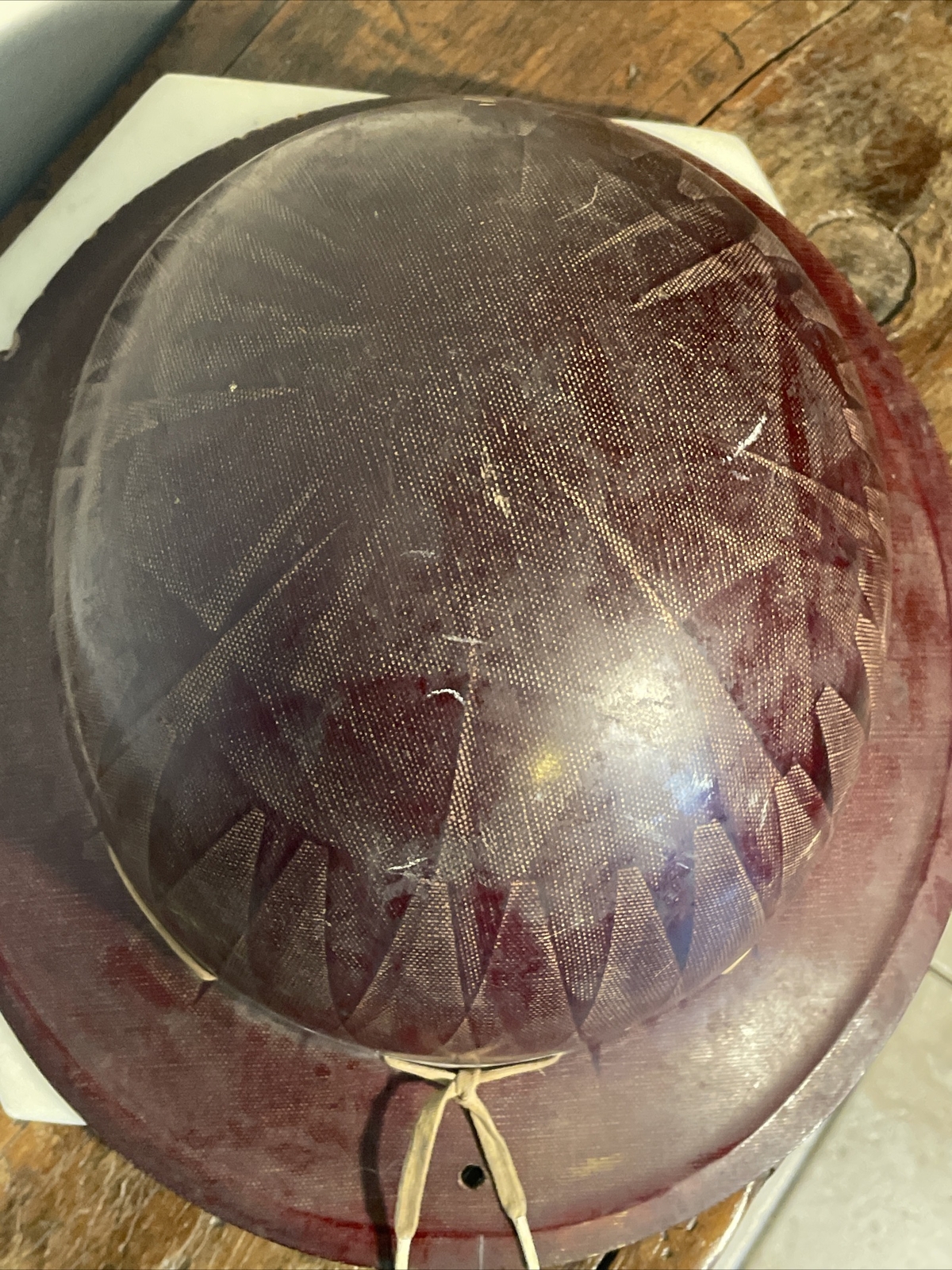Nice Rare 1930s Willson Products Inc Safety Helmet- Faded Name With Painted #1