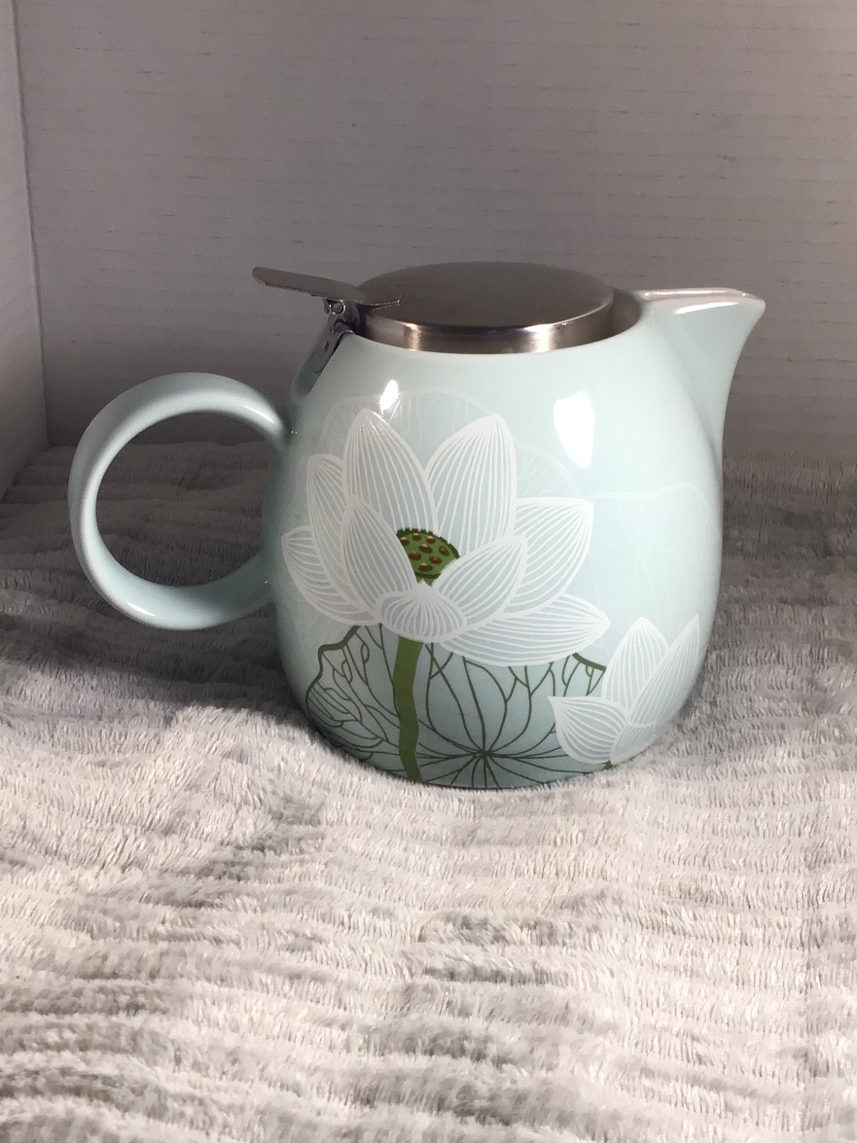 tea pots vintage Mint Green Ceramic Teapot with Stainless Steel Infuser Lid – Mo