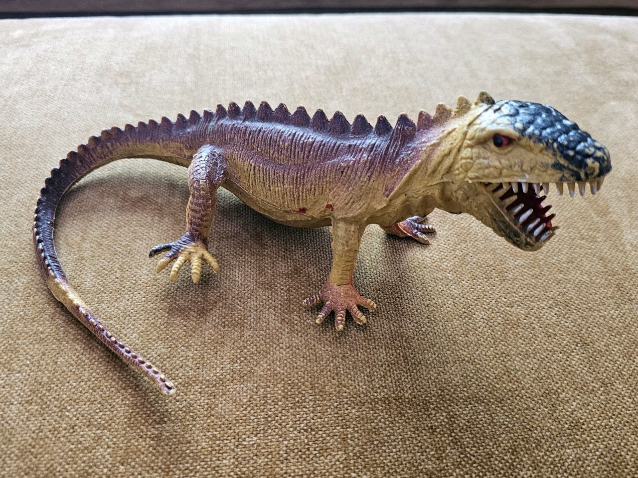 Vintage 1980 Large Imperial Dinosaur Lizard Plastic Figure Made In Hong Kong