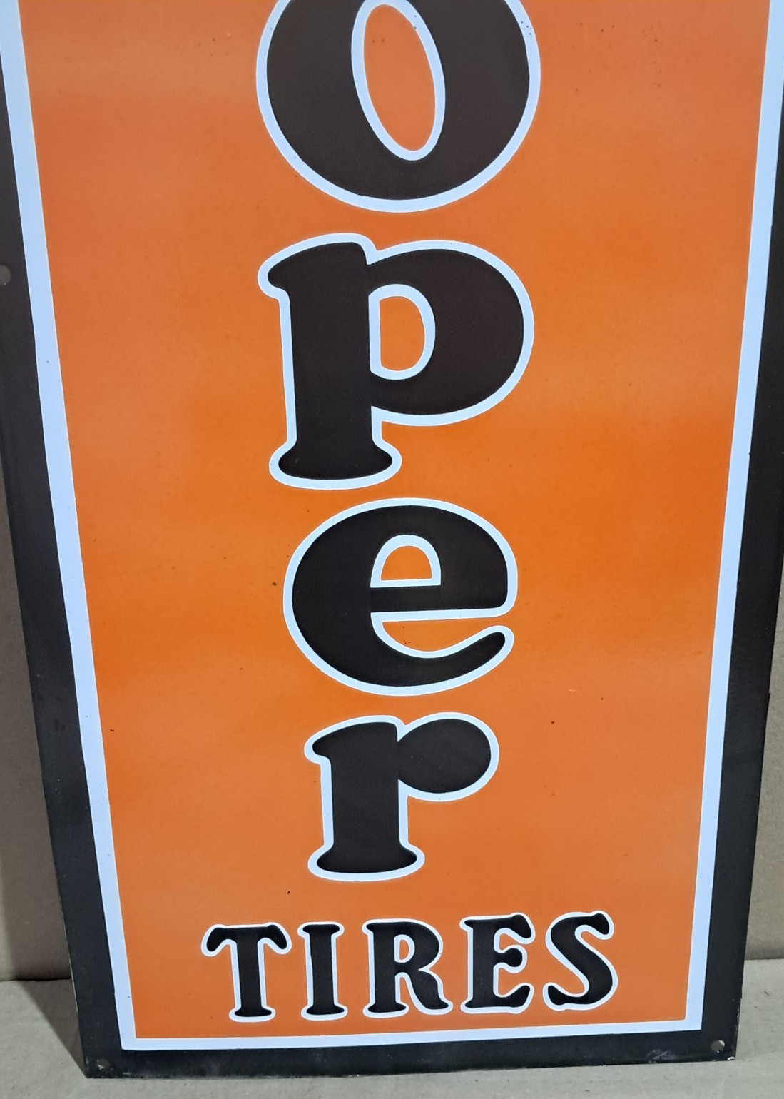 Cooper Tires Porcelain Enamel Sign 36 x 15 Inches 1 Sided