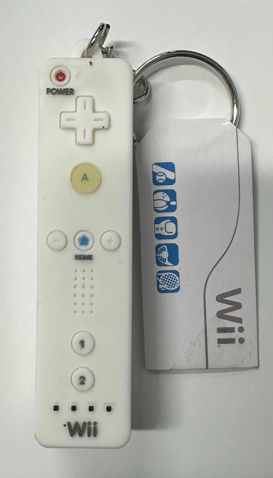 Key Chain – Nintendo Wii Controller PVC 3D Soft Rubber 3″ NEW