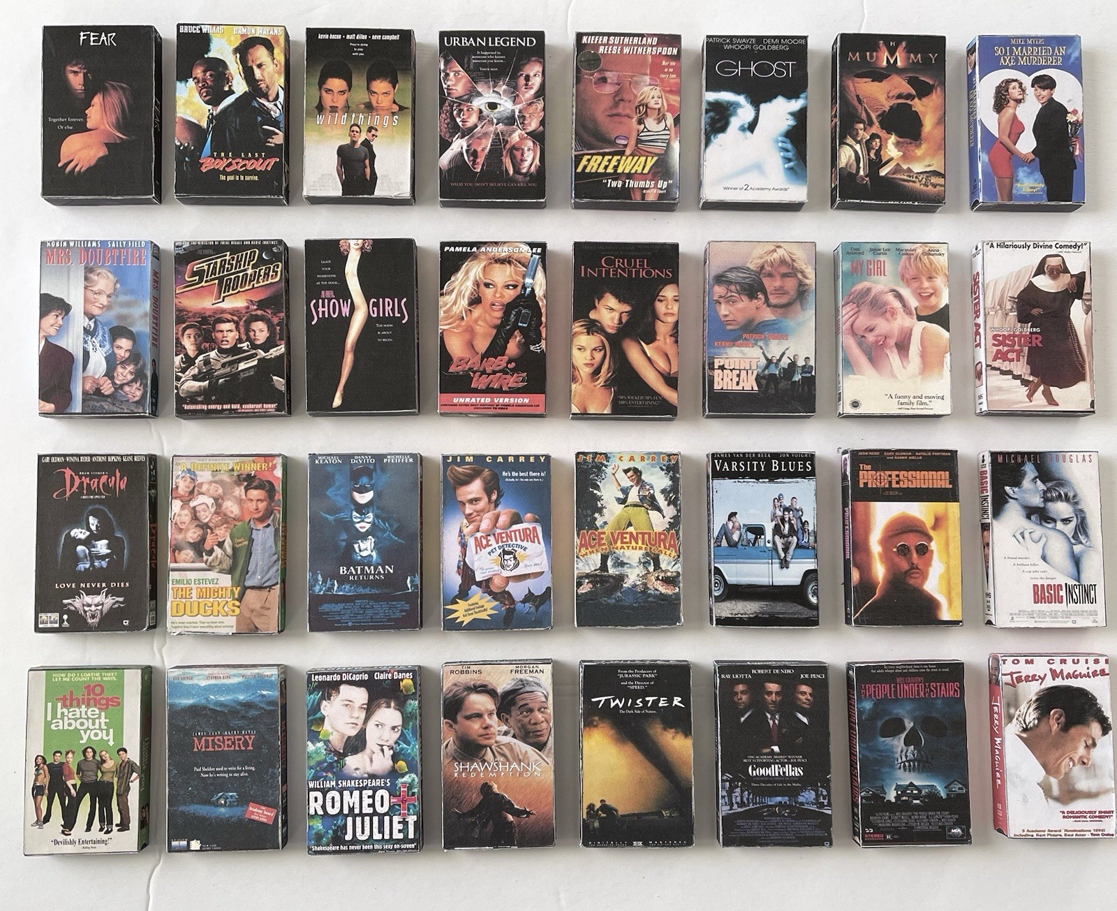 Retro 3D 90’s Movies Mini VHS Refrigerator Magnets