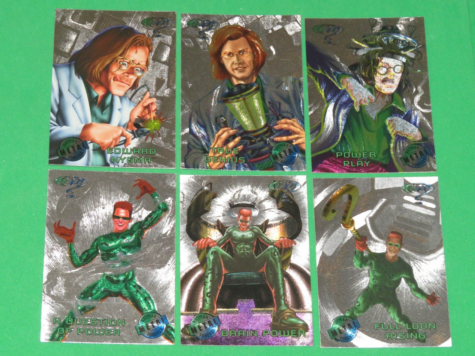 1995 BATMAN FOREVER METAL SILVER FLASHER PARALLEL 100 CARD SET DC UNIVERSE FLEER