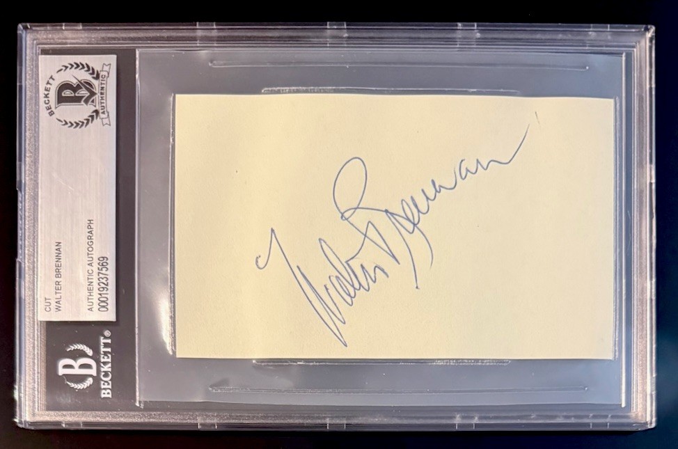 Walter Brennan Signed Album Page Beckett Authenticated Academy Award Winner