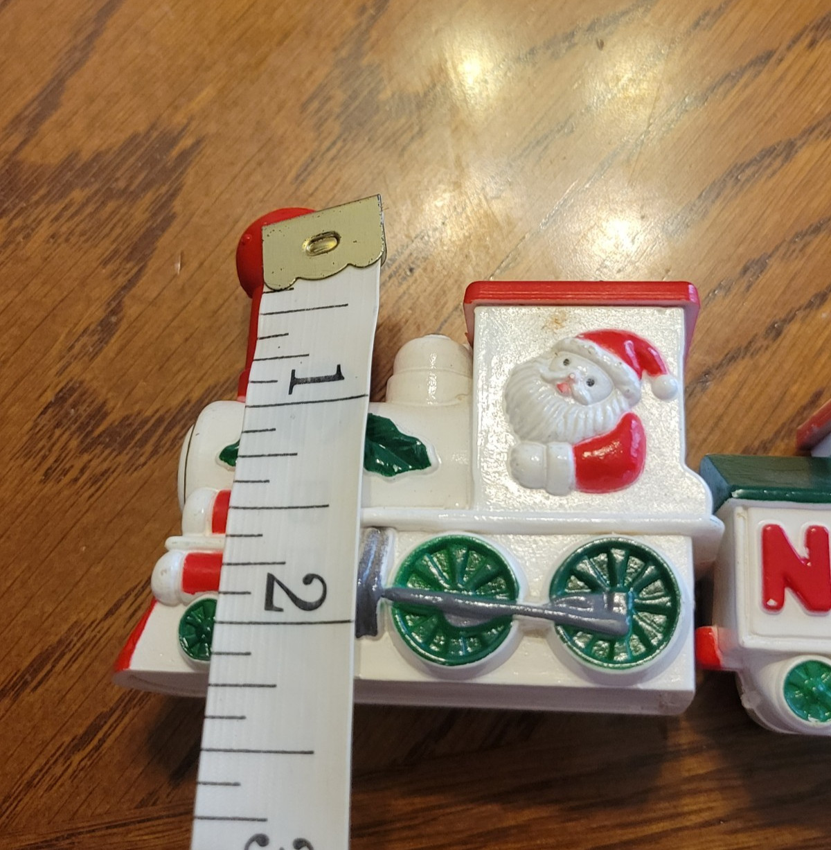VTG Christmas Mini Taper Candle Holder Train Noel Santa Claus Indoor Decorations