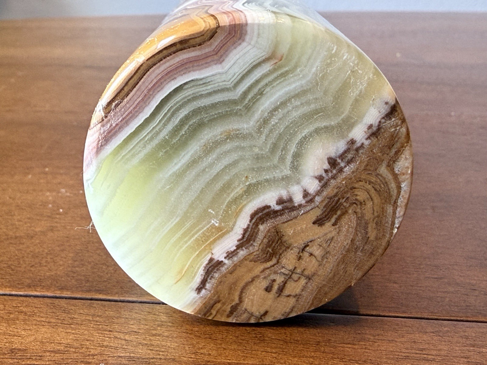 Onyx Stone Candle Holder ~ 4.5” in Solid Natural Stone