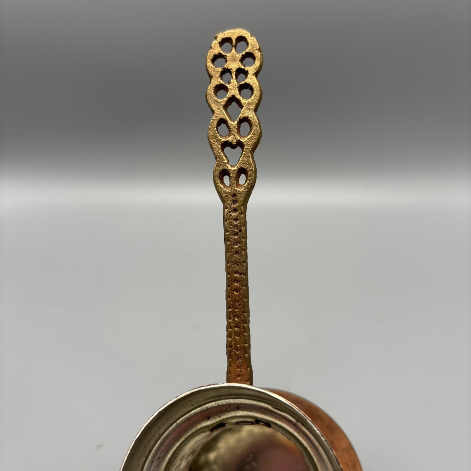 Antique Copper Coffee Pot Decorated Handle Turkish Coffee