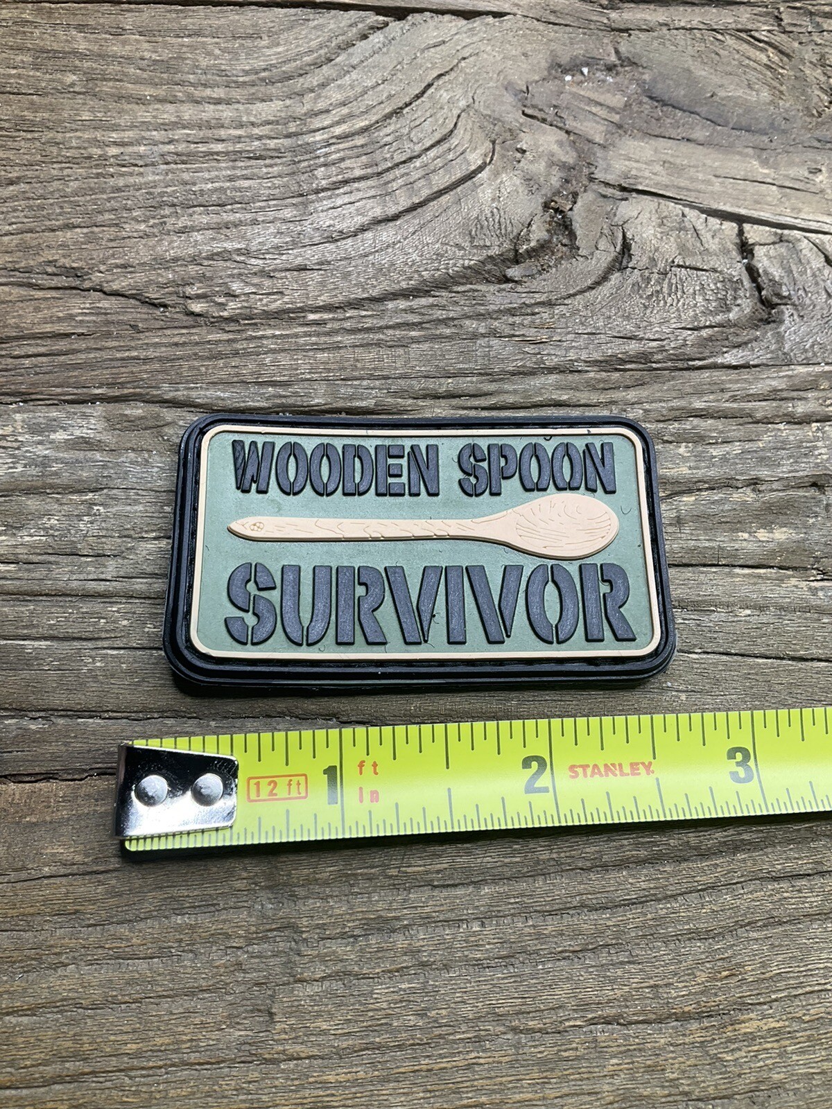 PVC Patch Hook Loop WOODEN SPOON SURVIVOR