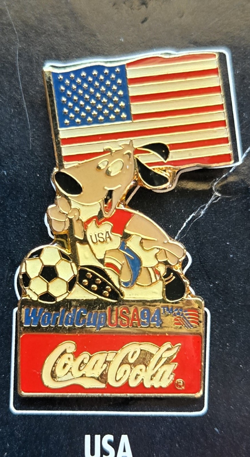 1994 Coca Cola World Cup Soccer Pins Featuring Striker Choose Country