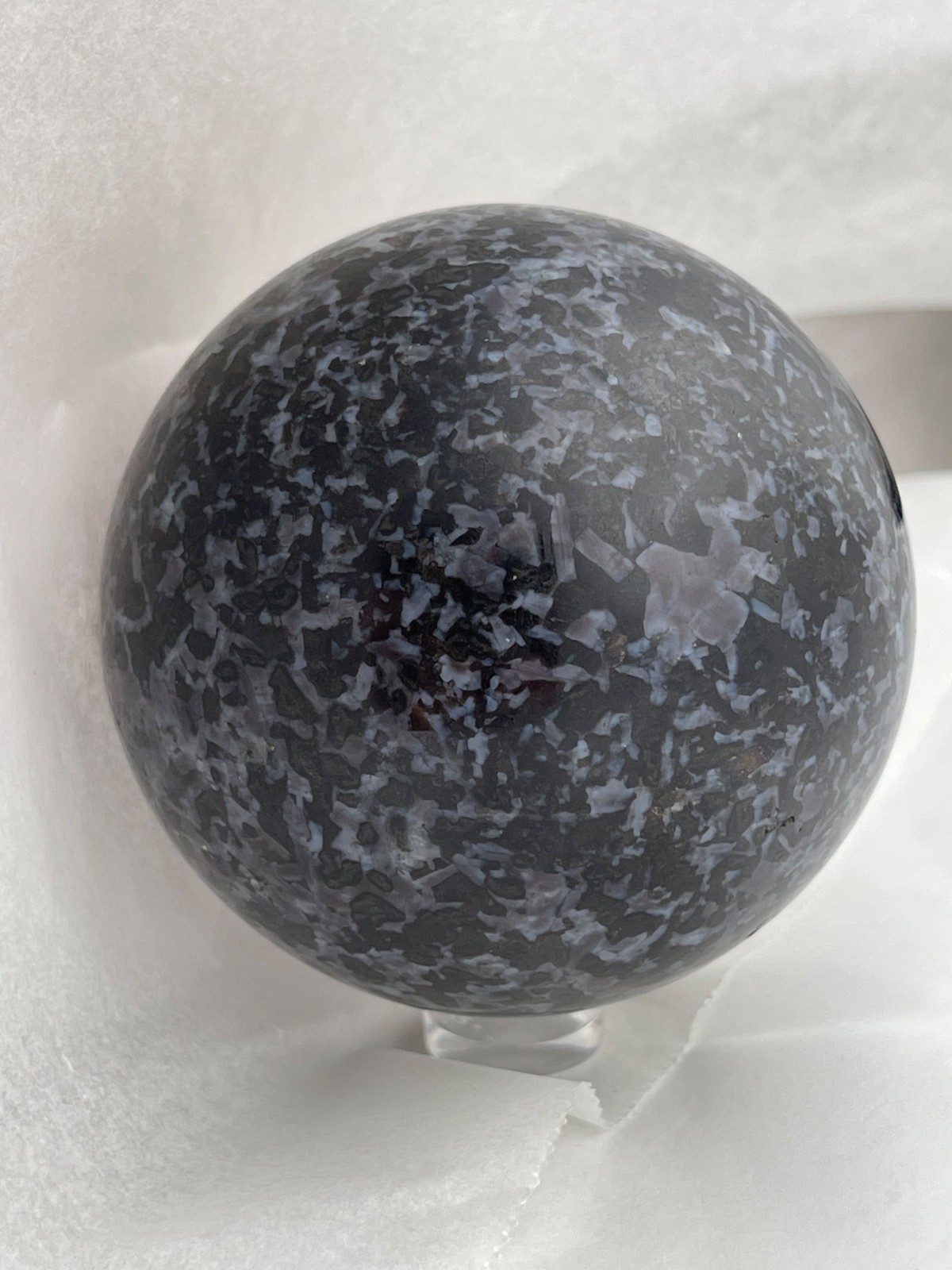 67mm 519g Indigo Gabbro Sphere Mystic Merlinite Sphere CHRISTMAS GIFT