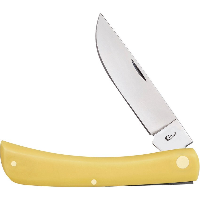 CASE XX KNIFE – LARGE SOD BUSTER YELLOW HANDLES – „CARBON STEEL BLADE“ – 4 5/8″