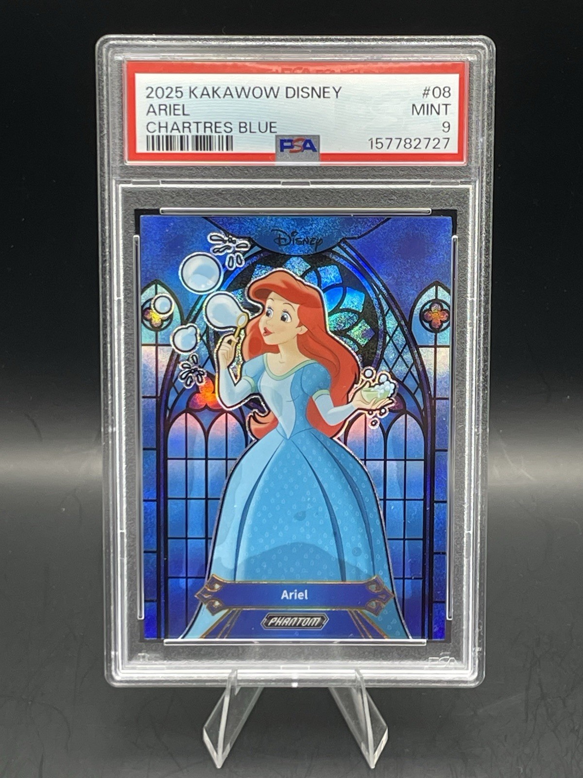 2025 Kakawow Phantom Disney ARIEL Chartres Blue /5 #PD-GLC-08 PSA 9 MINT Chase