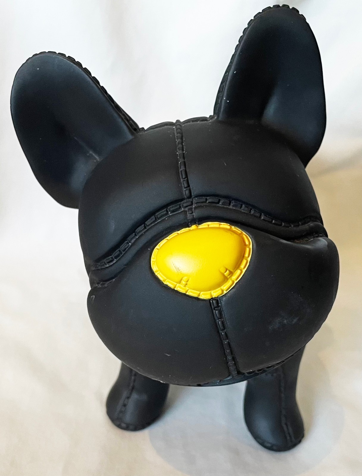 Sëmk Design The Pup’s Banker Black w/ Yellow Collar Bully Bulldog Dog Bank AS-IS