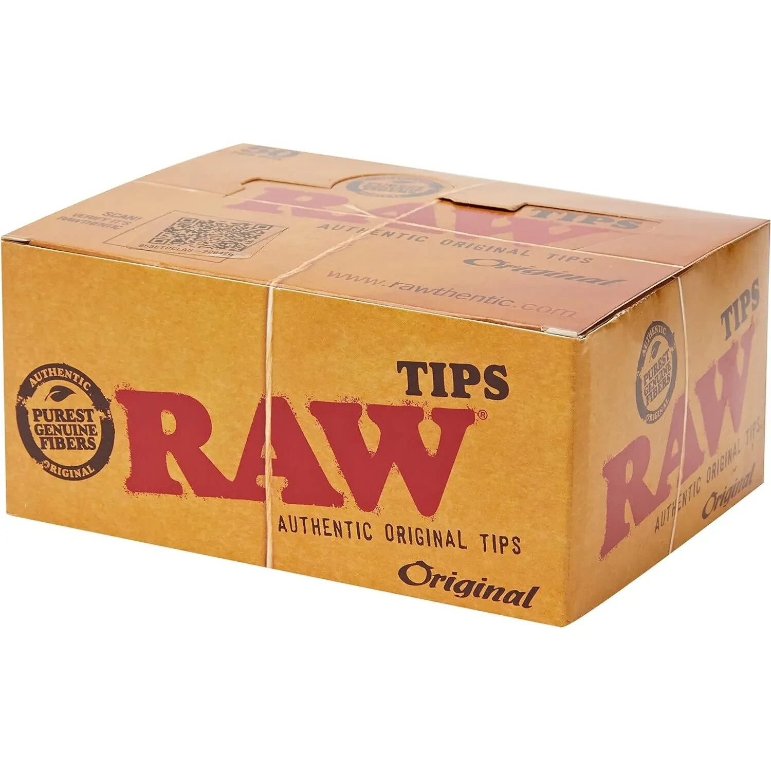 Raw Natural Paper Tips, Brown-Pack of 50-FREE SHIPPING