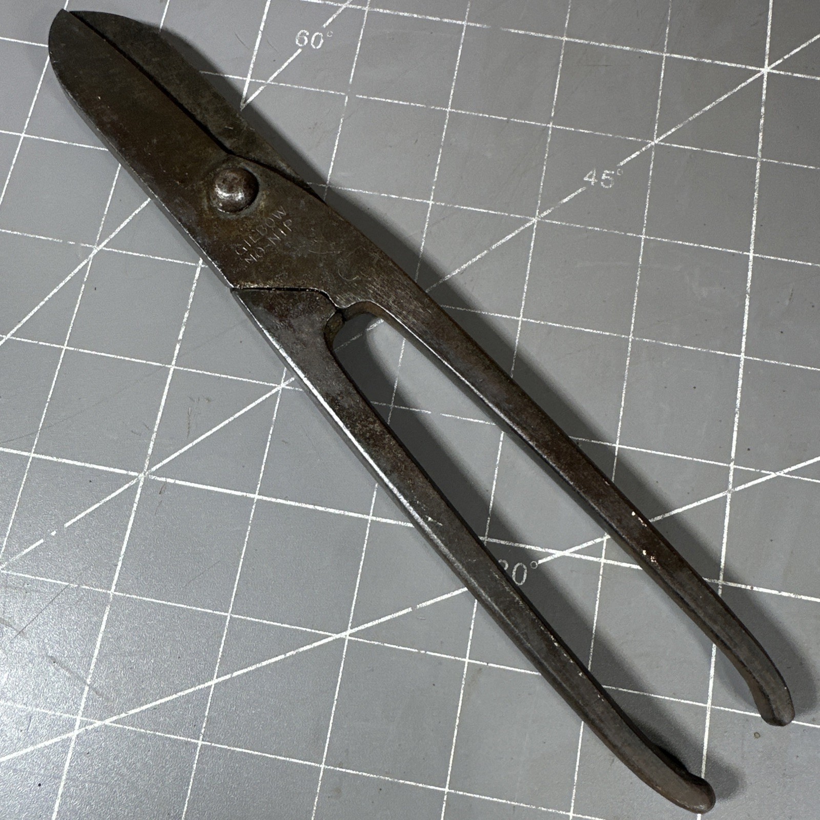 Vintage 1940s J W Ward Gilbow No 70 No Nip 9″ Tin Snips Tinmans Snips Sheffield