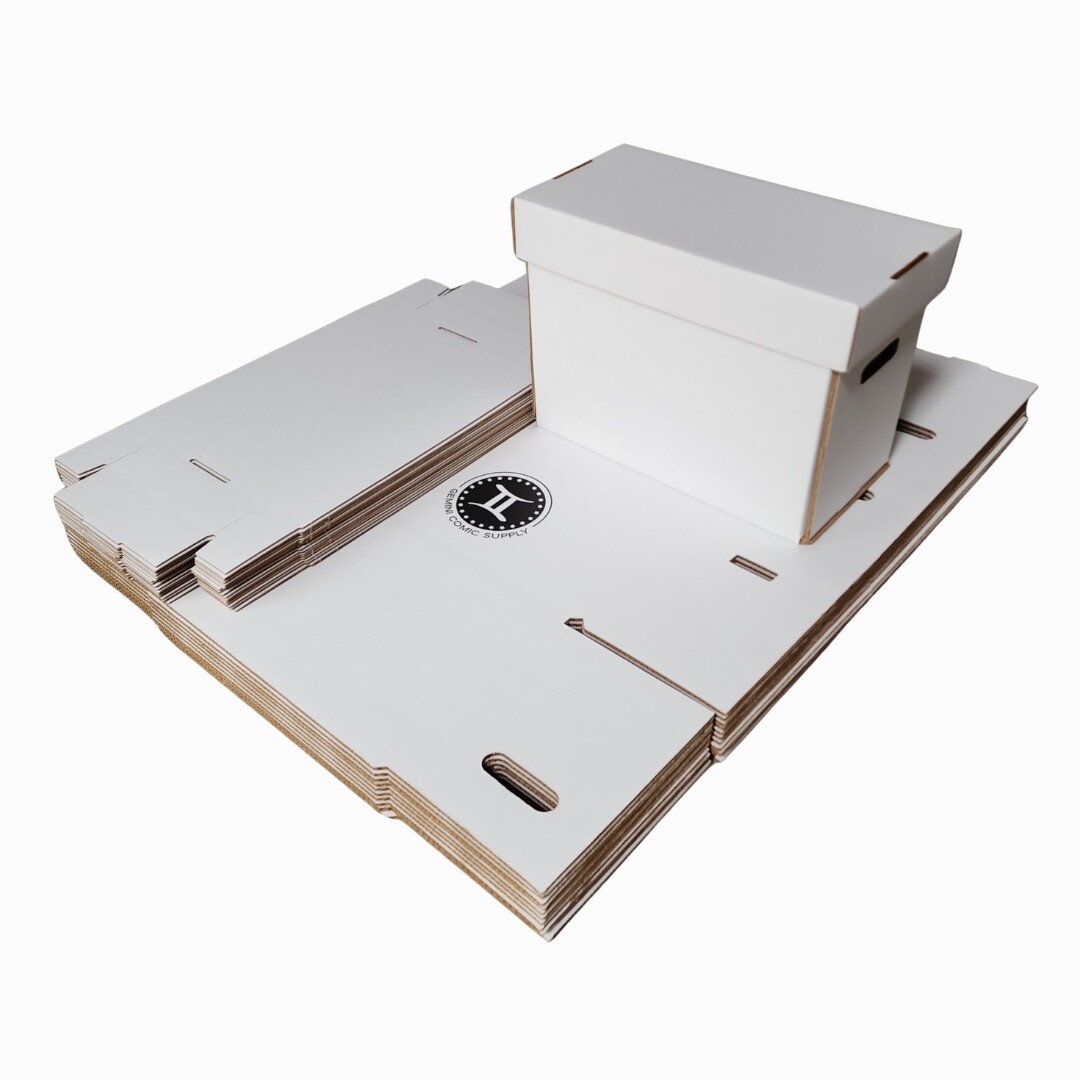GEMINI Thick-Grip Short Comic Storage Box with Lid (glue-free)