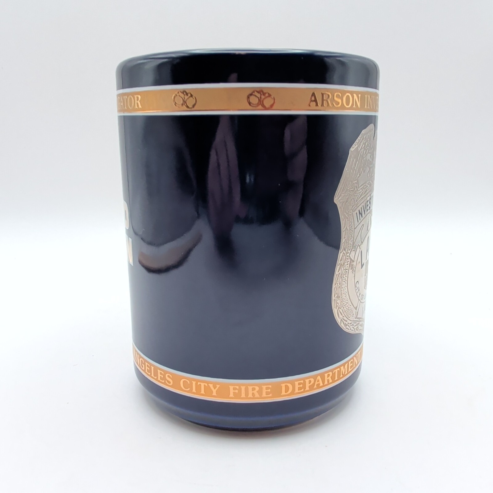 LAFD Arson Investigator Coffee Mug Navy 12 oz Los Angeles Fire Dept