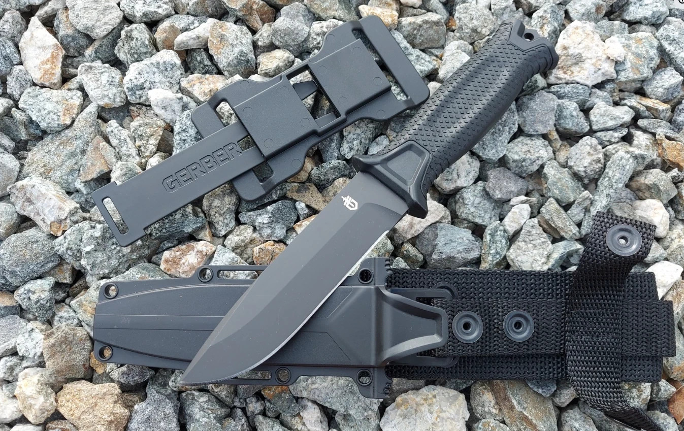 Gerber StrongArm Fixed Blade Knife Full Tang Black Tactical Outdoor Survival NEW
