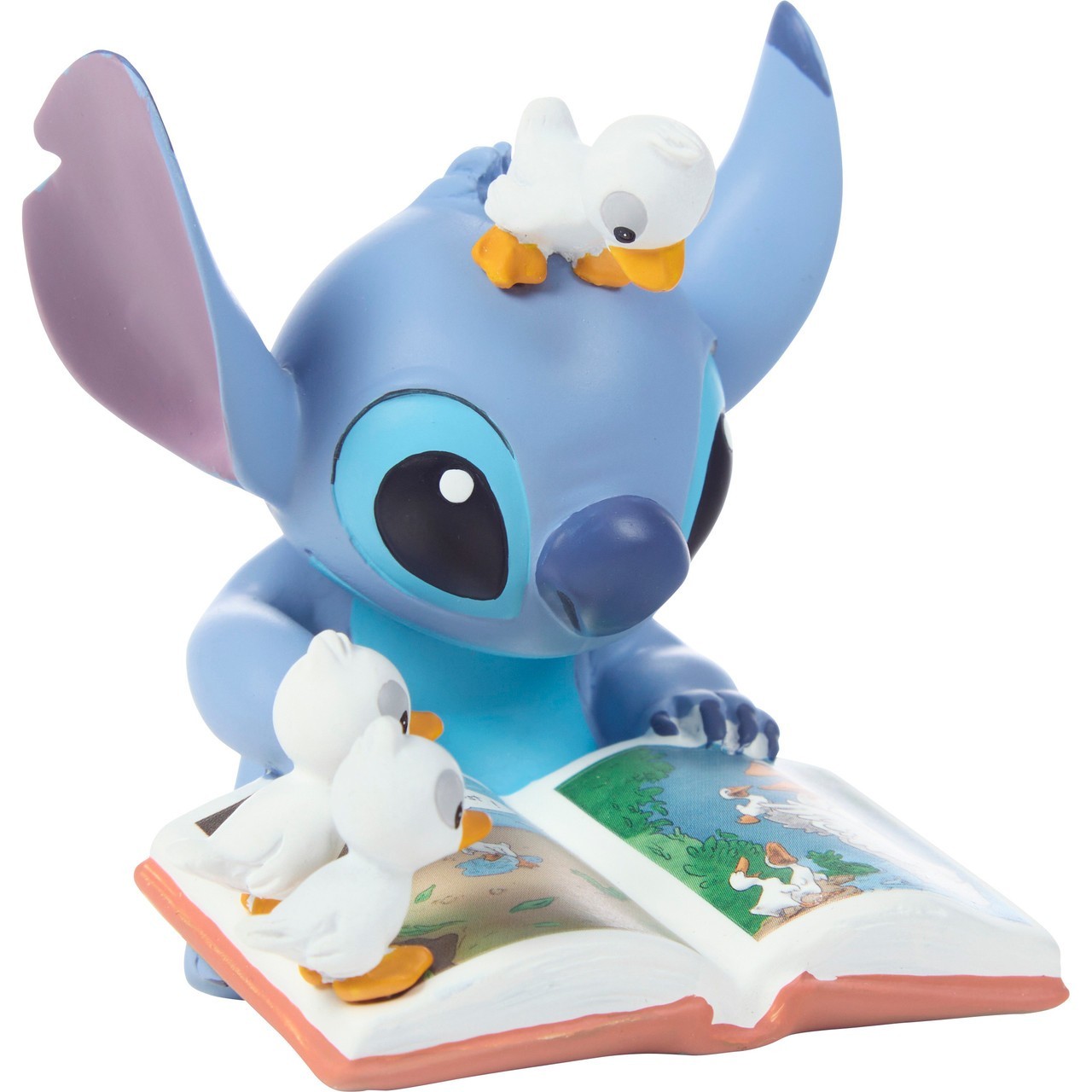❦ New PRECIOUS MOMENTS Disney Figurine STITCH STORYBOOK Ugly Duckling I’m Lost