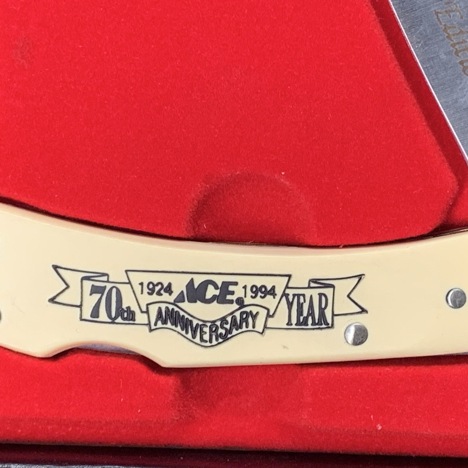 Schrade USA 70th Anniversary Ace Hardware Folding Pocket Knife Limited Edition