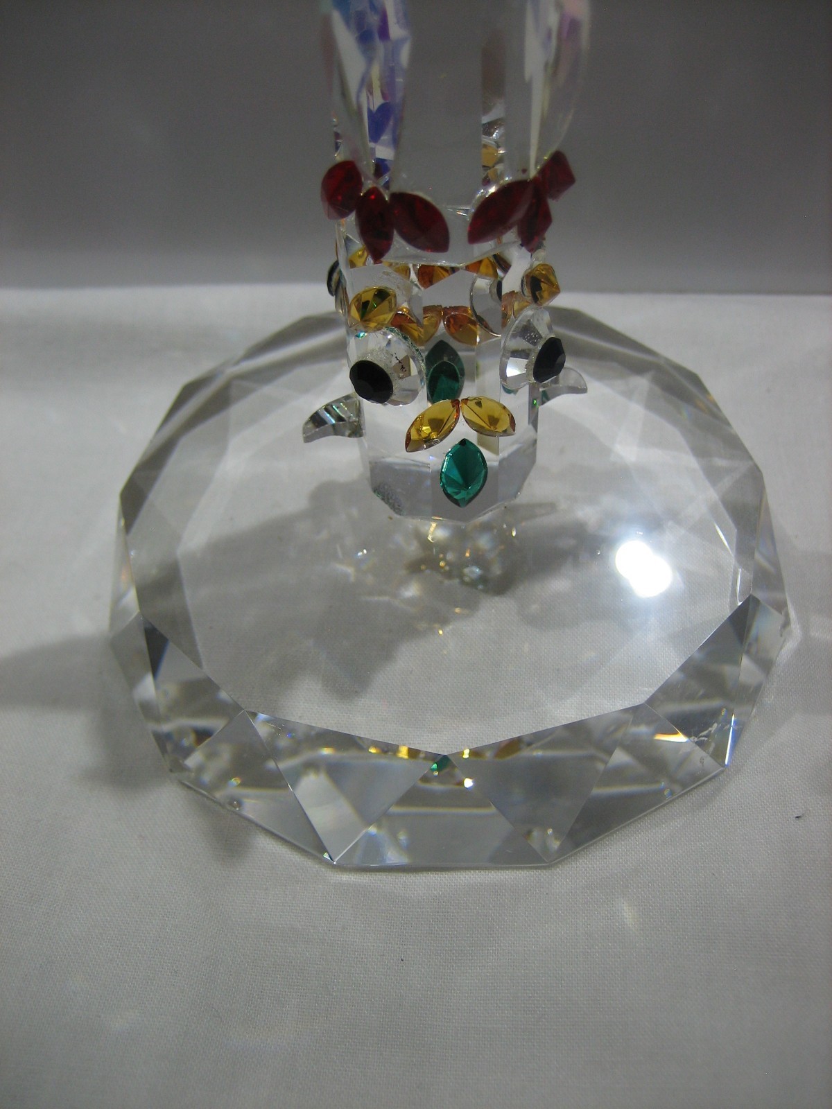STUNNING CRYSTAL MULTI COLOR OWL 8″ ALASKAN TOTEM POLE