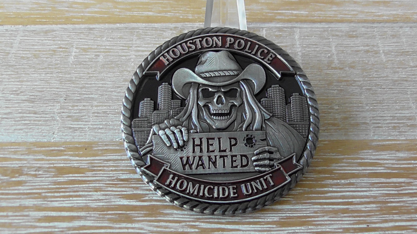 Houston Police Department Homicide Unit Help Wanted Reaper Challenge Coin