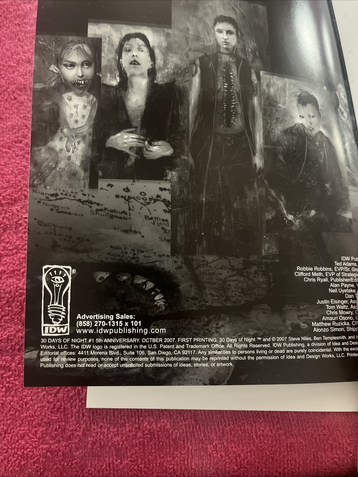 30 Days of Night #1 1st Print IDW Comics 2007 (5th Anniversary)
