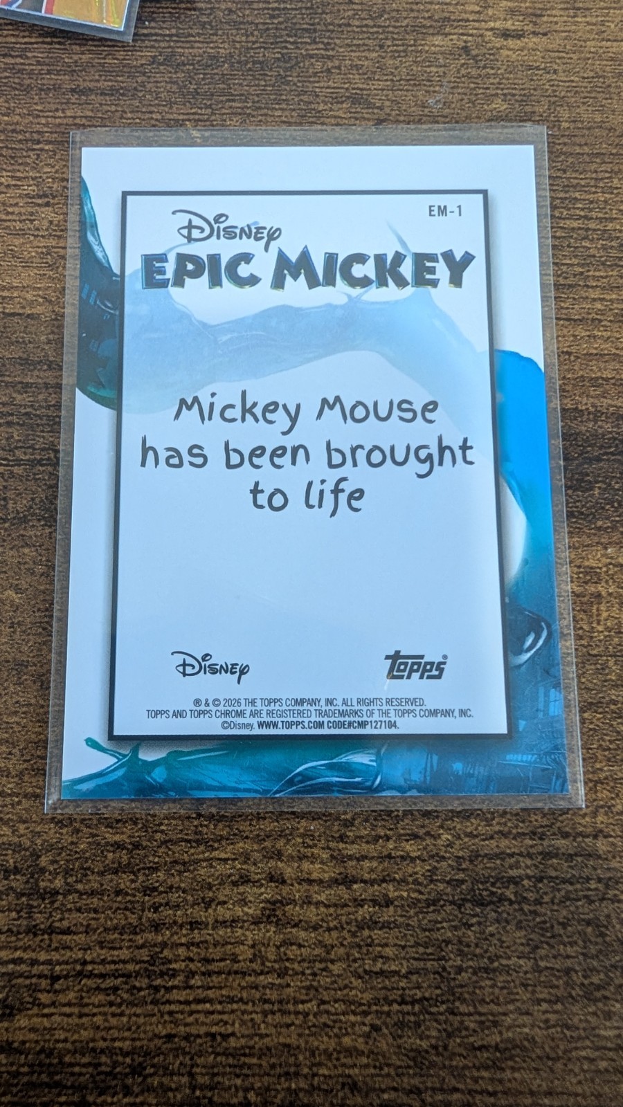 2026 Topps Chrome Disney Neon Epic Mickey Mickey Mouse #EM-1 Refractor