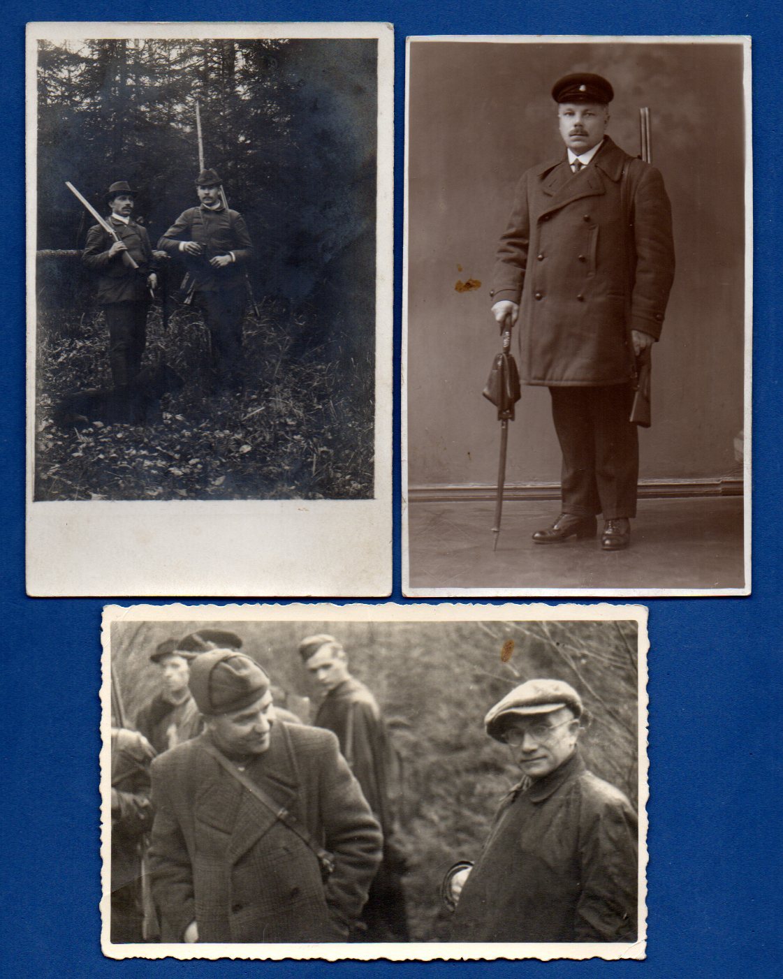 LOT LATVIA LETTLAND Hunters VINTAGE SIX PHOTO POSTCARD 922