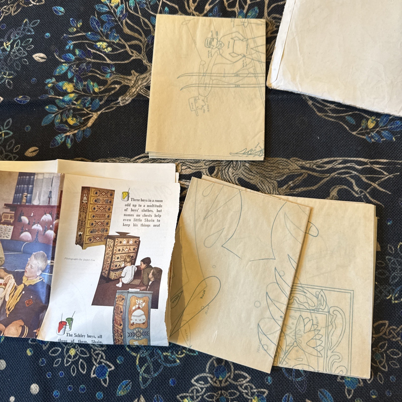 RARE Antique American Home Pattern No A573 Furniture Decoration FF HTF 1940’s