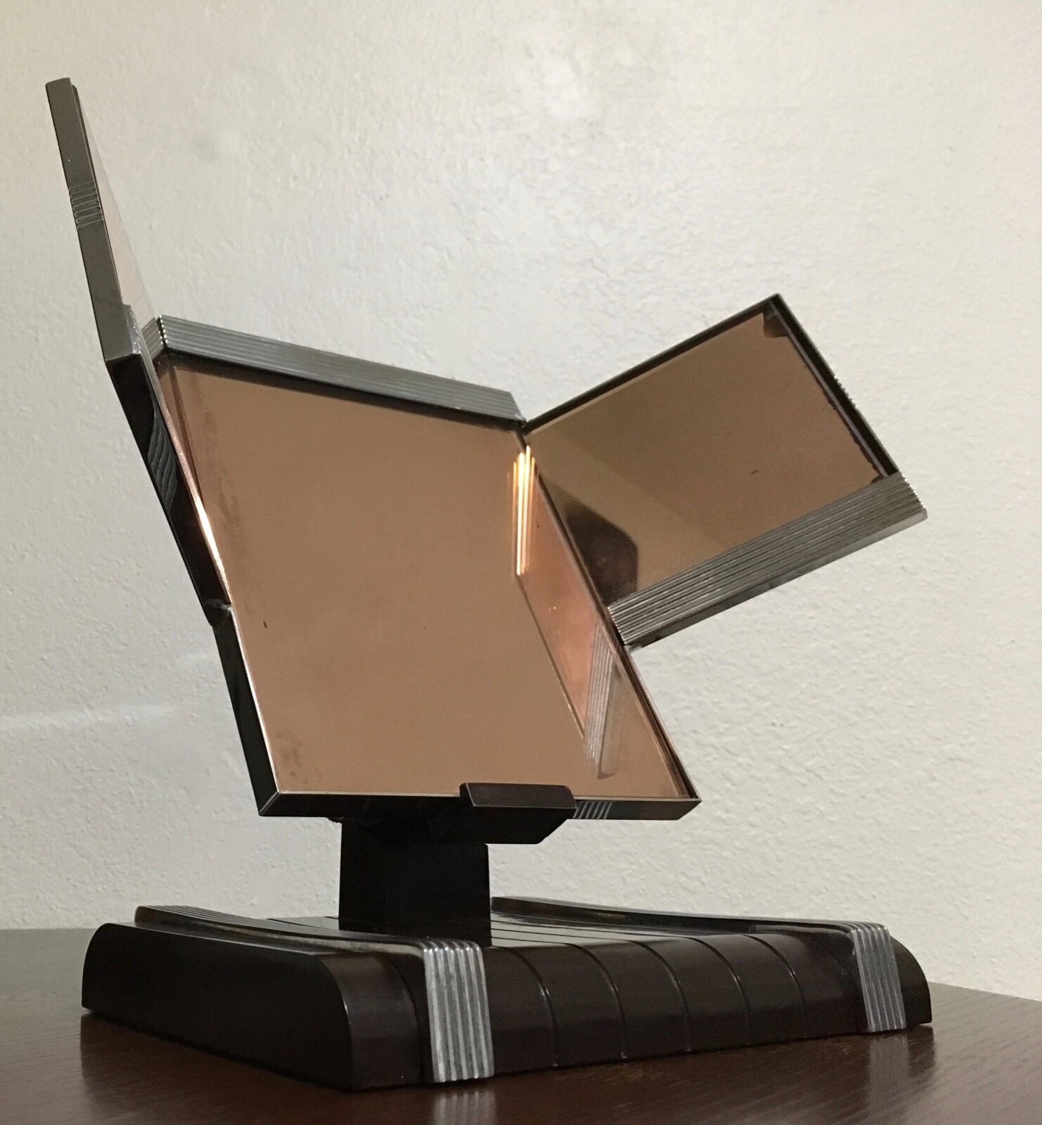 Vintage Art Deco Triptych Vanity Mirror – Made by American Optical Company – USA