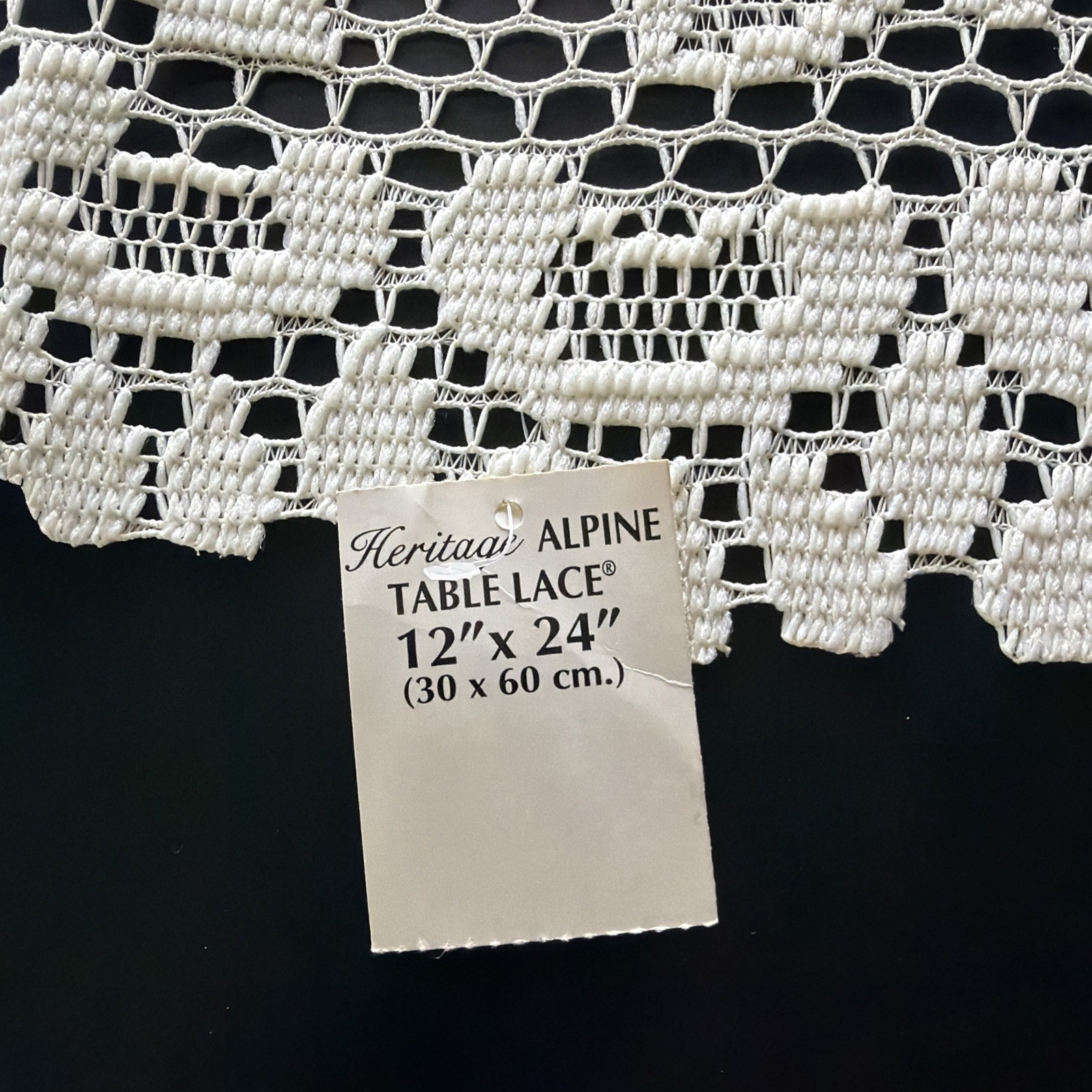 Heritage Lace Ivory Doily 12” X 24” Rose New With Tag 100% Polyester