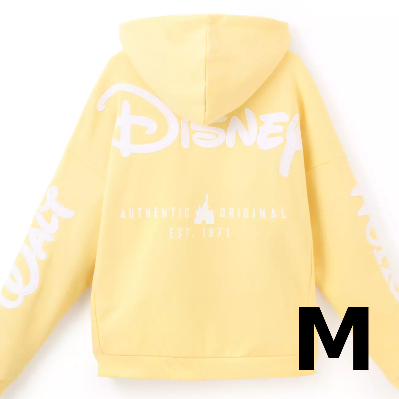 Disney Parks Yellow Zip Hoodie Adult MEDIUM Walt Disney World Authentic Original