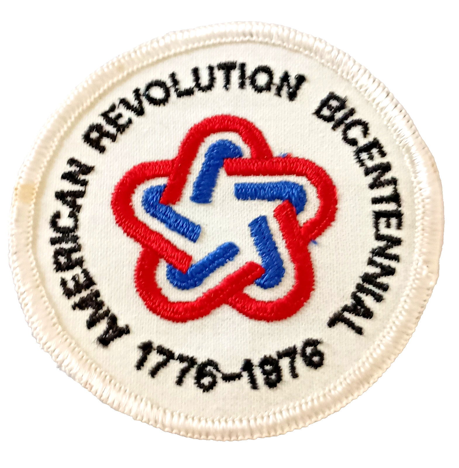 Original 1776-1976 American Revolution Bicentennial Logo Patch 1970s NOS New