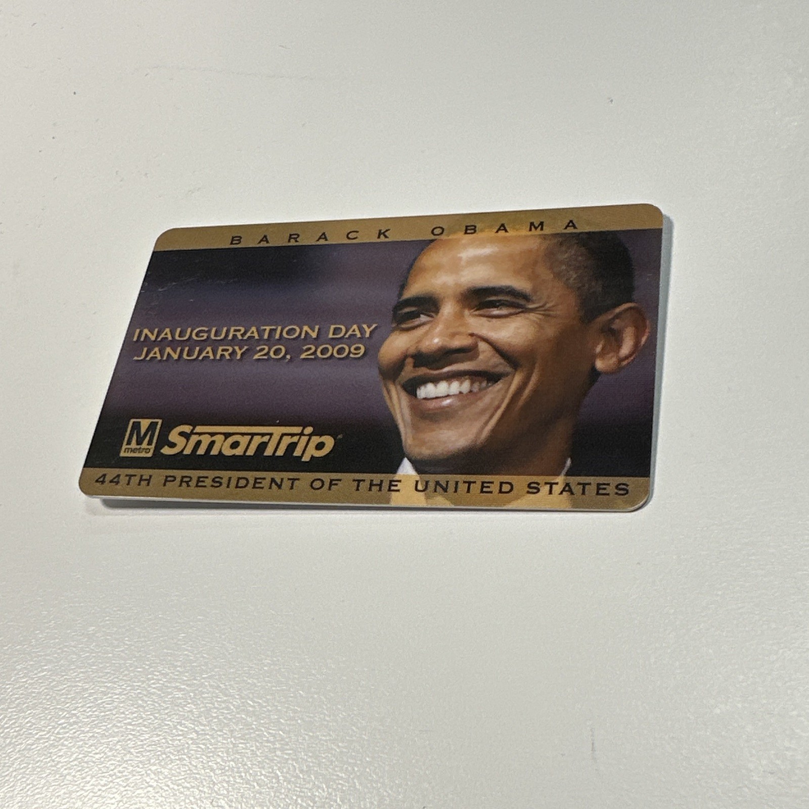 Rare Unused Obama Inauguration 2009 Limited Edition DC Metro Pass