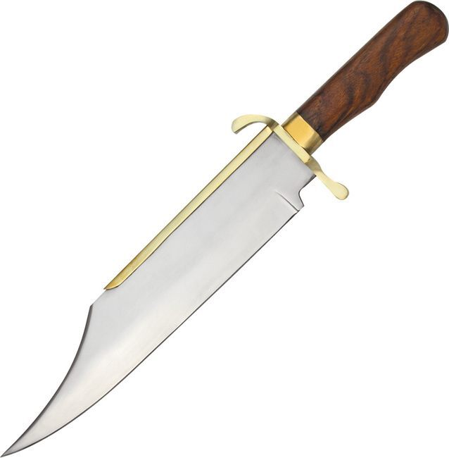 Pakistan Primitive Fixed Blade Knife Bowie Rich Grain Brown Wood Handle – 203259
