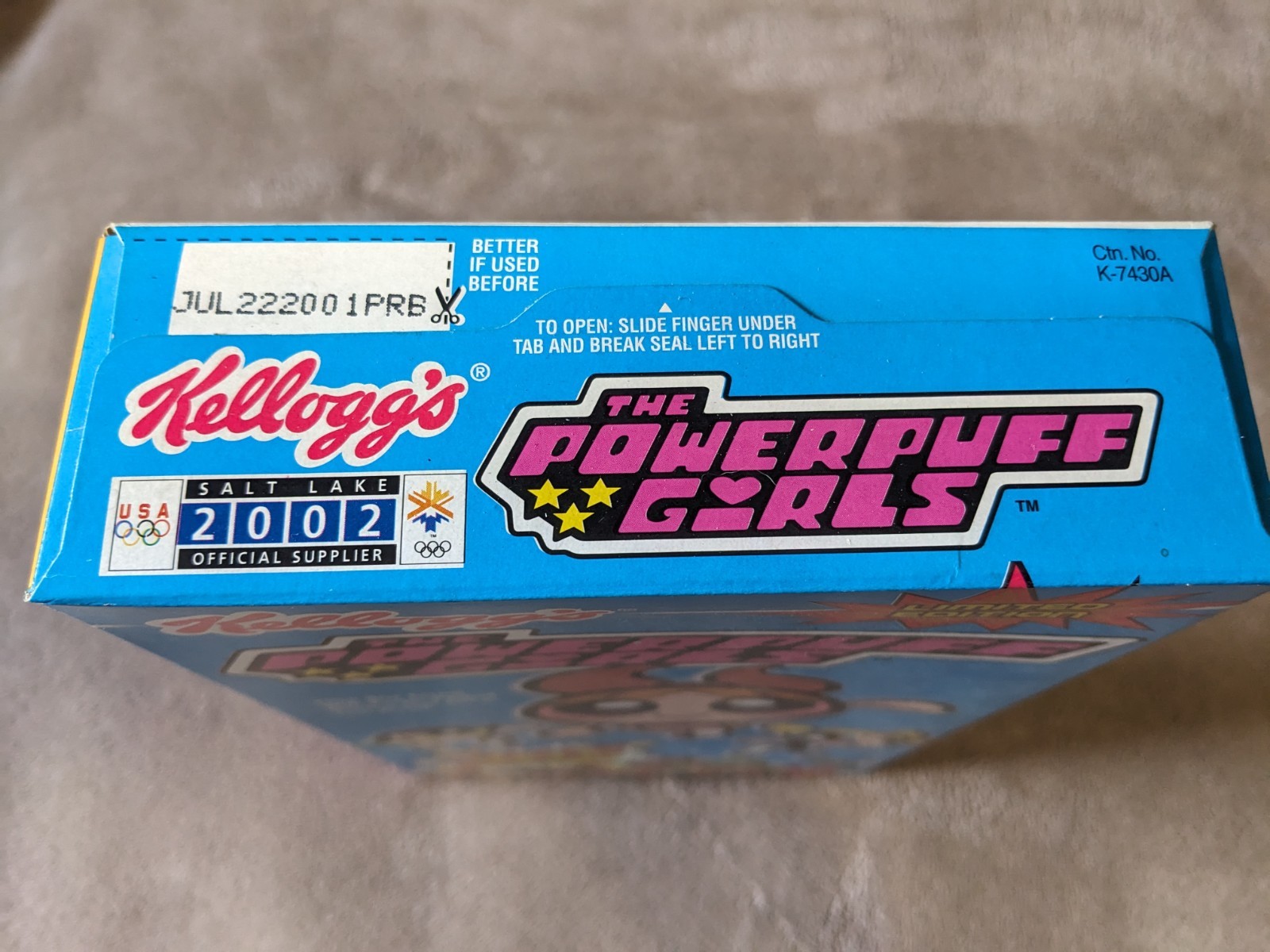 2000 Kellogg’s Powerpuff Girls Cereal Limited Edition Cartoon Network Box Only