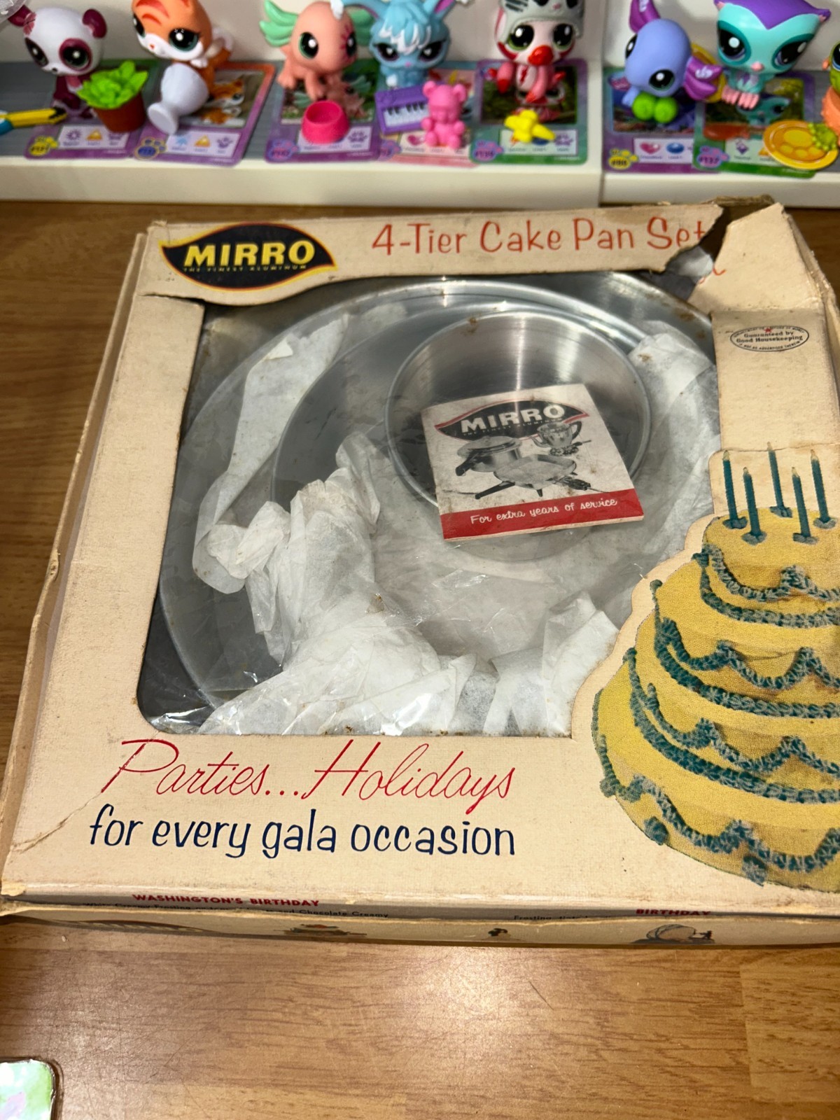 Mirro VINTAGE 4 Tier Round Cake Pan Set Aluminum In Box With instructions