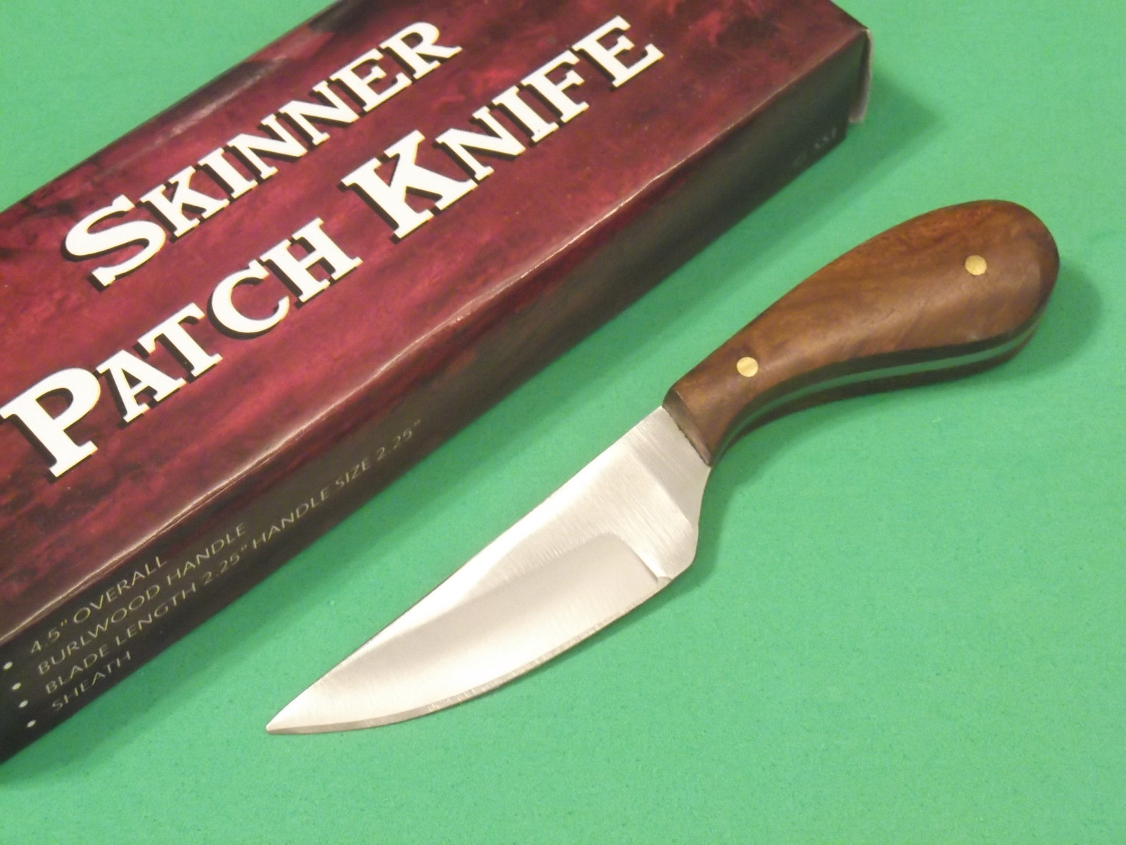 SKINNER PATCH KNIFE DH7991 Brown wood full tang blade 4 3/8″ overall PA7991 NEW!