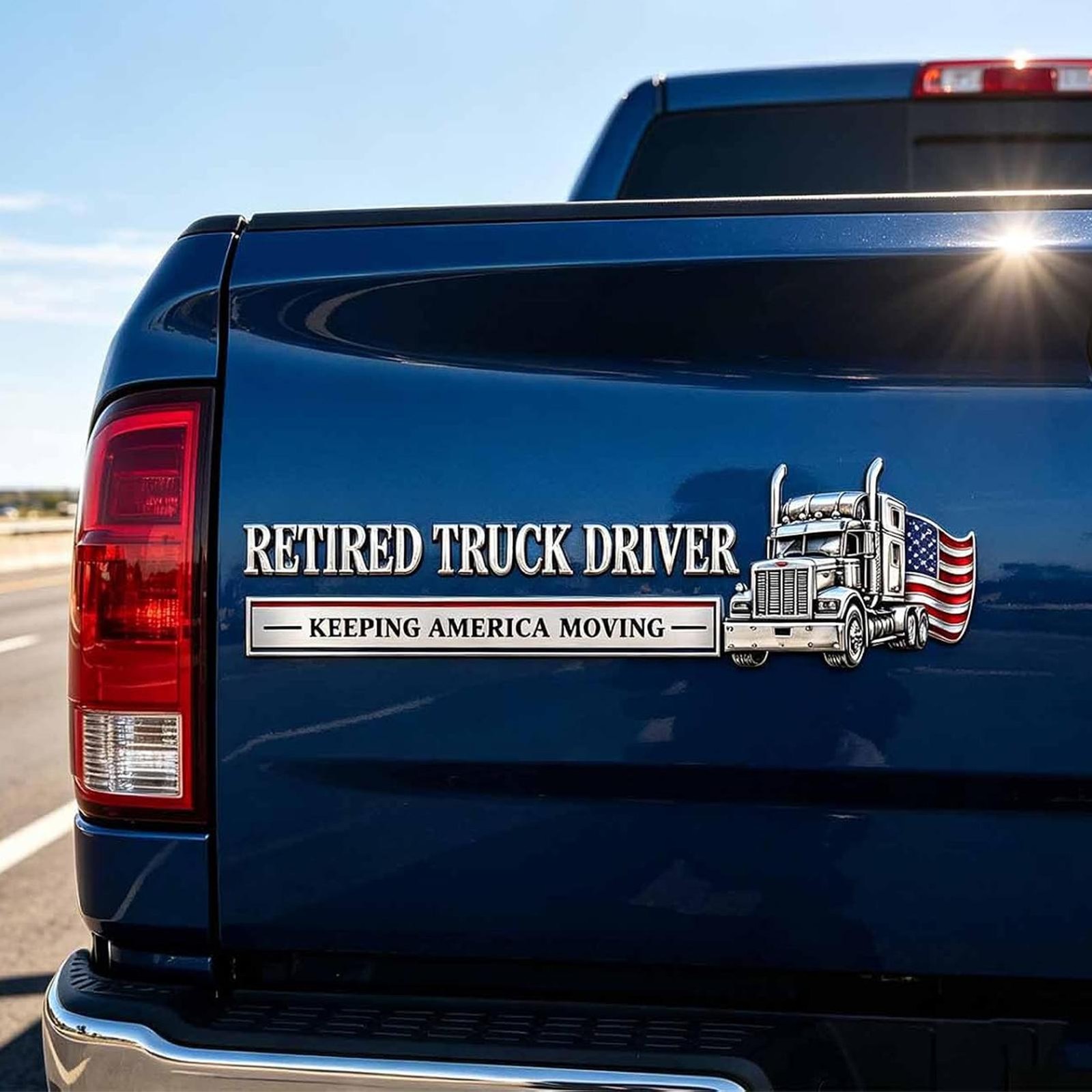 Retired Truck Driver Car Emblem Badge Universal Truck Driver Edition Emblem Car