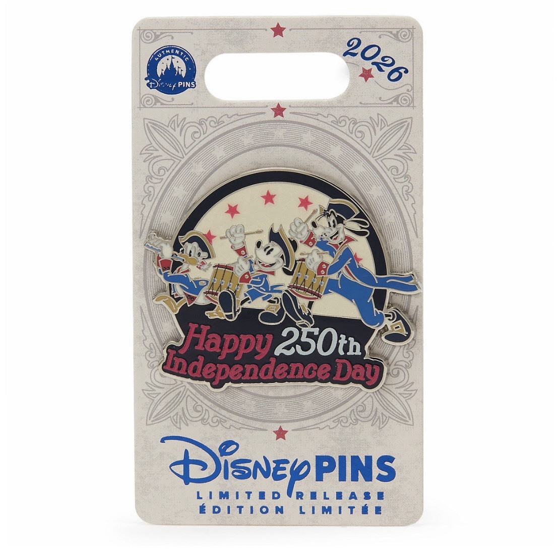 Disney Parks 2026 – Happy Independence Day USA 250th Limited Mickey Mouse LR Pin