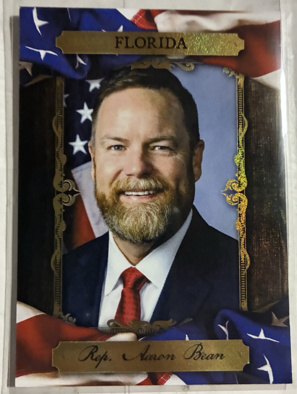 Rep. Aaron Bean 2023 Fascinating Cards U.S. Congress #191 Foil Refractor FL