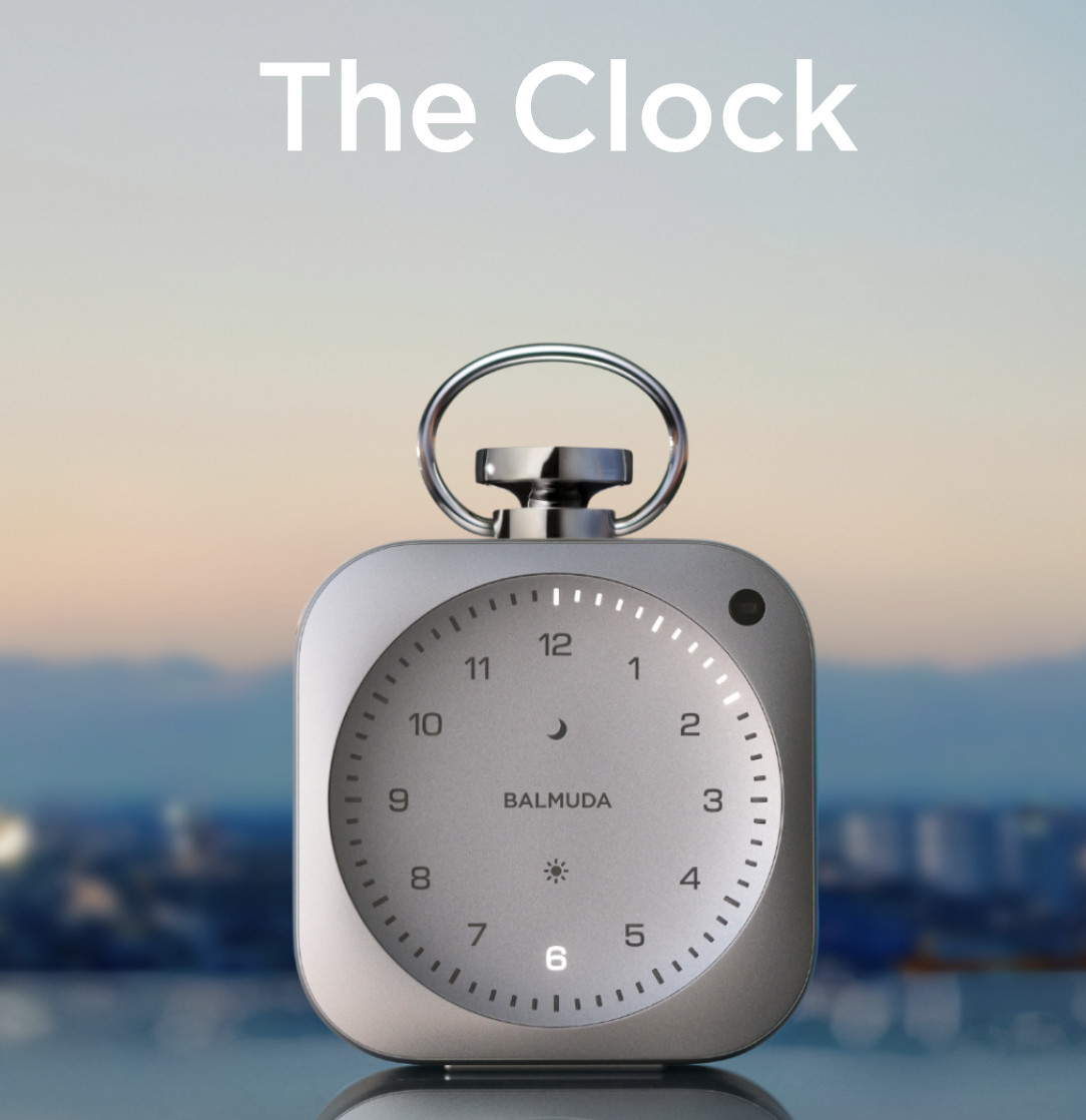 PSL BALMUDA The Clock DSC01-SV Silver Desk Alarm Clock Bluetooth Wi-Fi Japan New