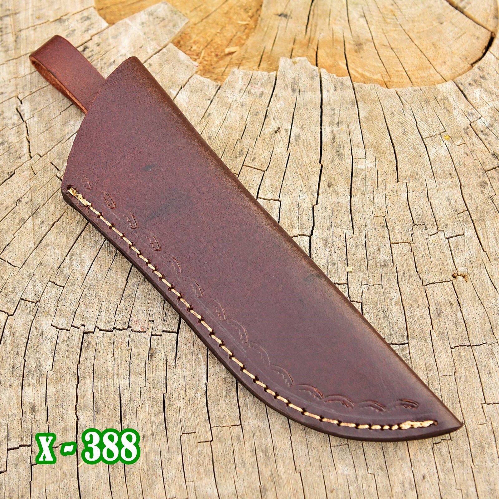 9’handmade fixed blade knife sheath hunting skinner blade knife leather sheath